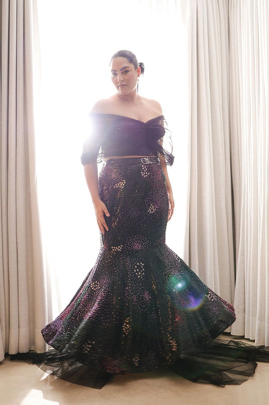 Sakshi Sindwani in Celestial Sparkle skirt set