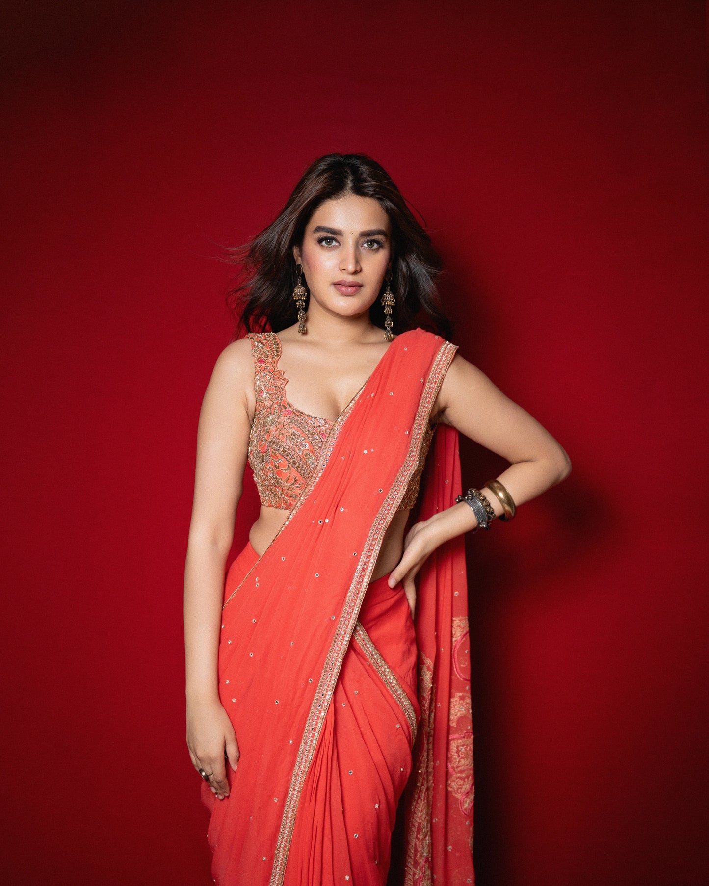 Sirumalar Pre-draped Saree Set