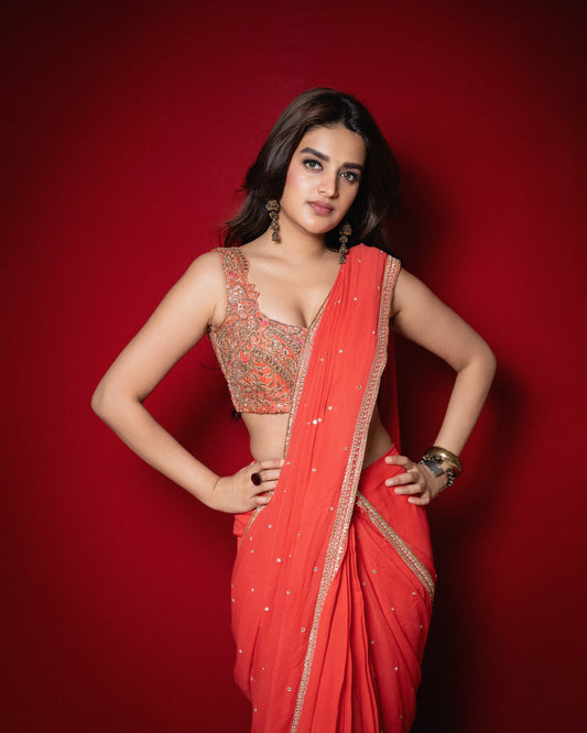 Sirumalar Pre-draped Saree Set