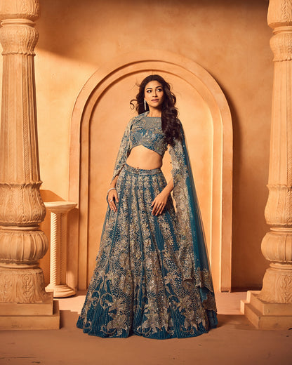 Nandini Gupta in Lily Blooms Lehnega Set