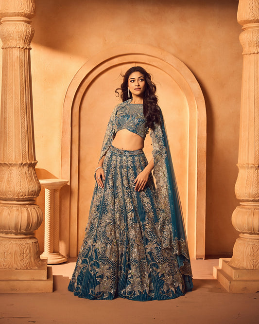 Nandini Gupta in Lily Blooms Lehnega Set