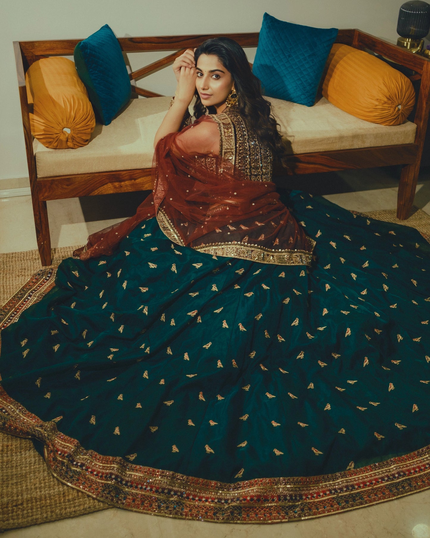 Meenakshi Chaudhary in Devangana Lehenga Set