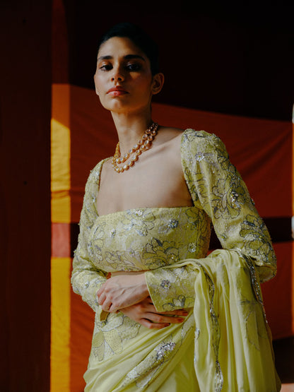 Blooming Sunshine Saree