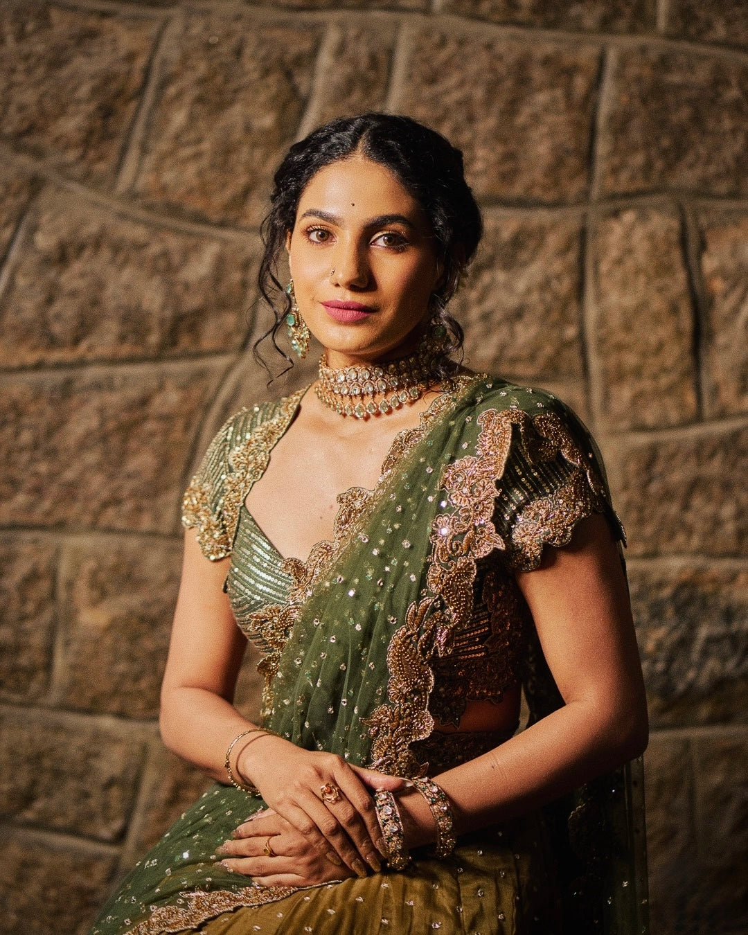 Deepa Thomas in Mridani Lehenga Set