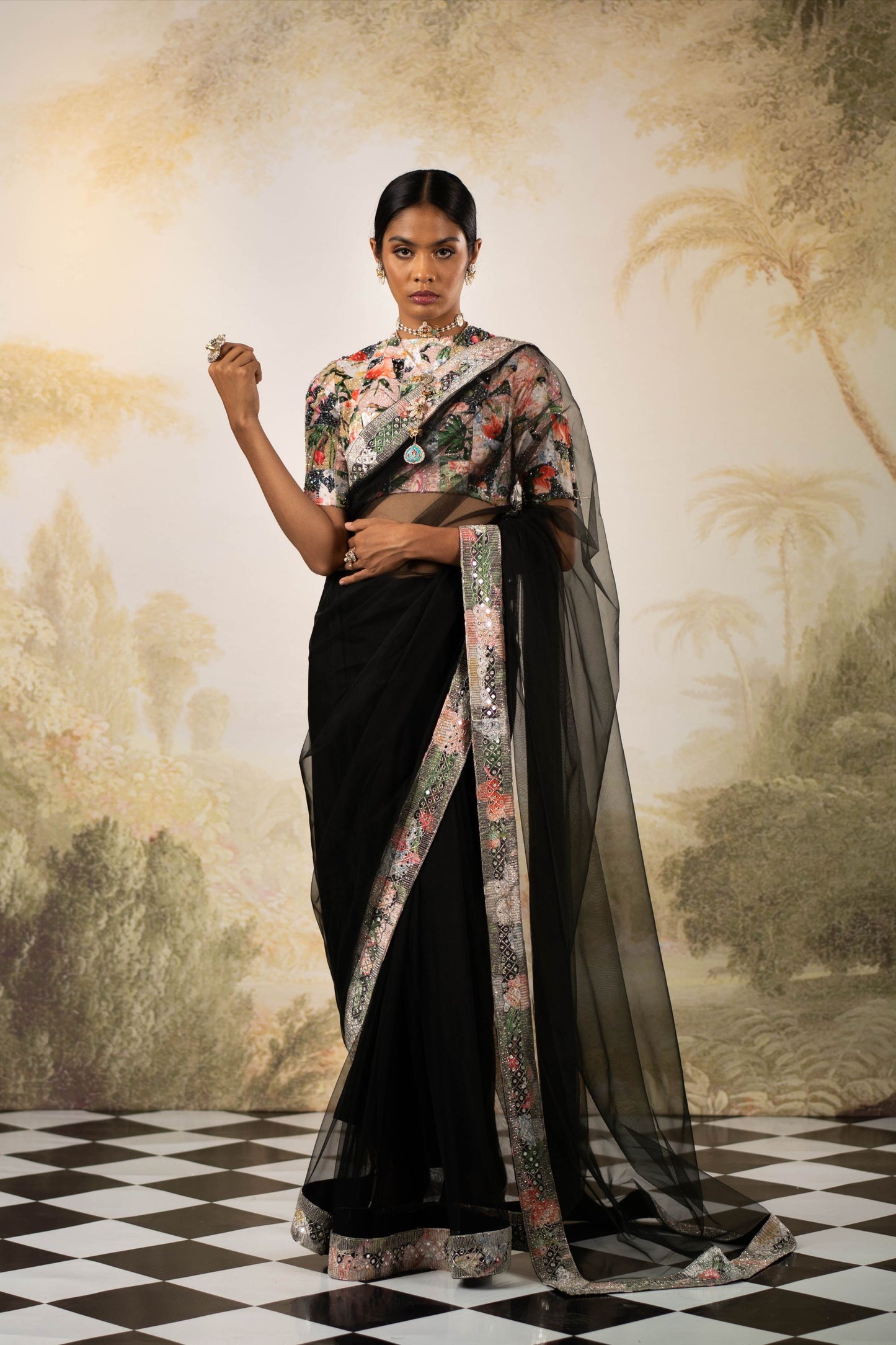 Ebony Charm Saree