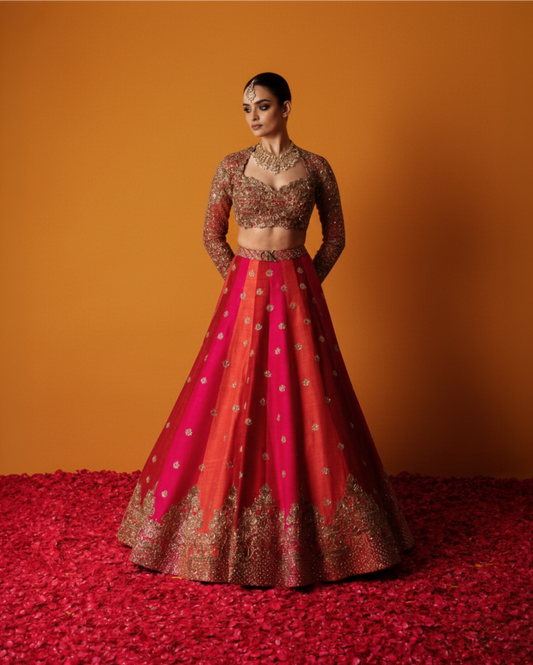 Ahalya Roja Lehenga Set