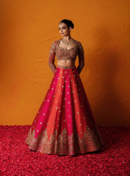 Ahalya Roja Lehenga Set