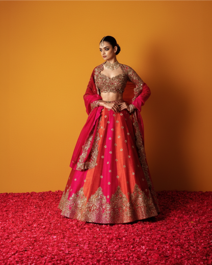 Ahalya Roja Lehenga Set