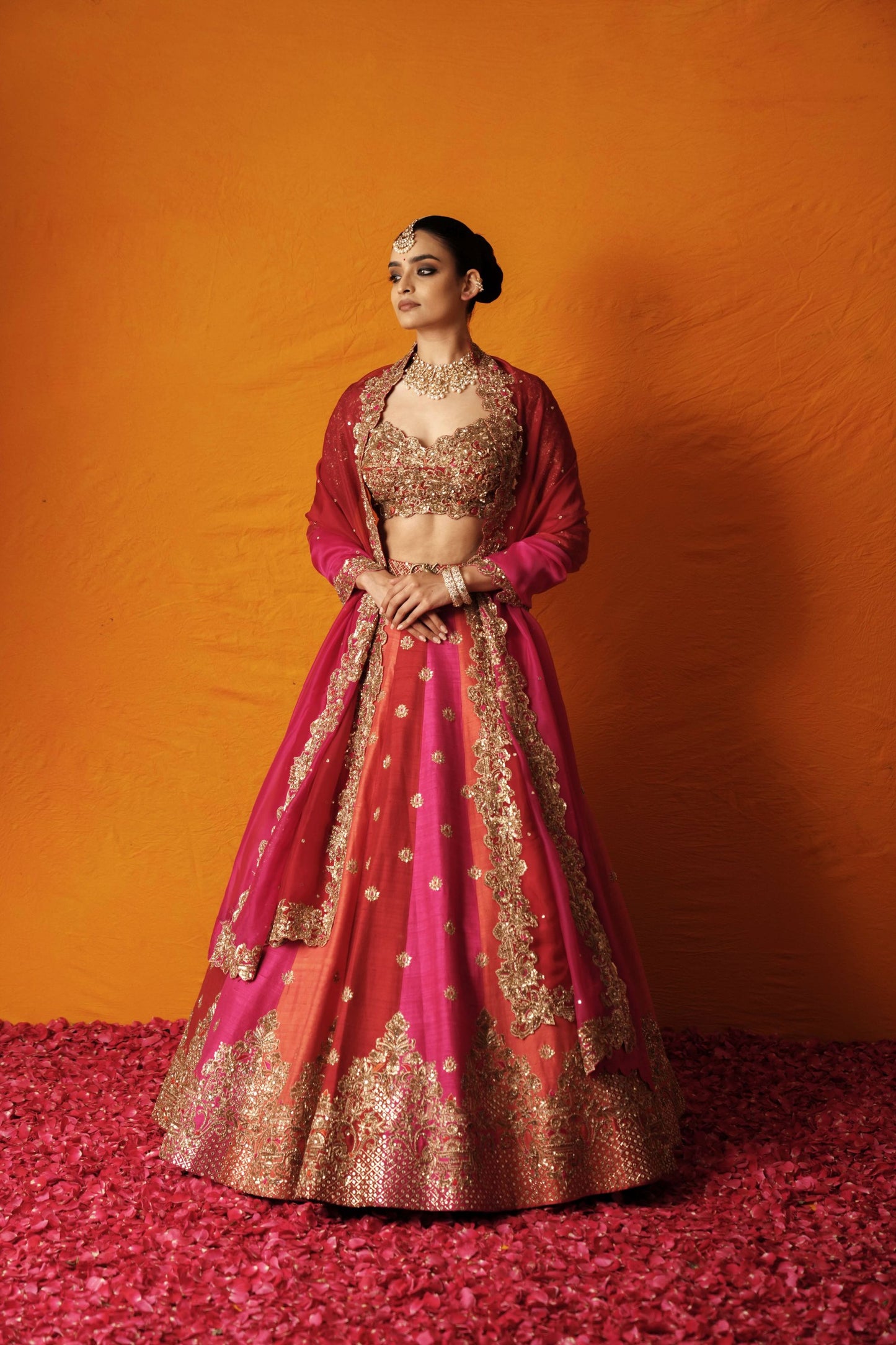 Ahalya Roja Lehenga Set