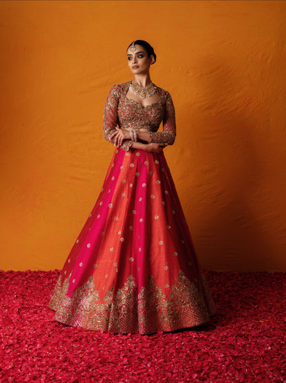 Ahalya Roja Lehenga Set