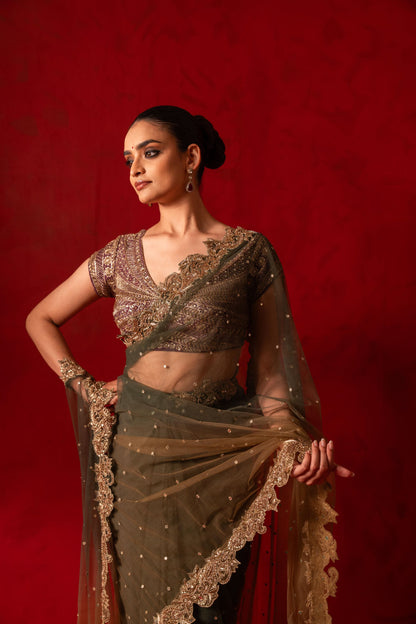 Shobhana Pre-draped Saree Set