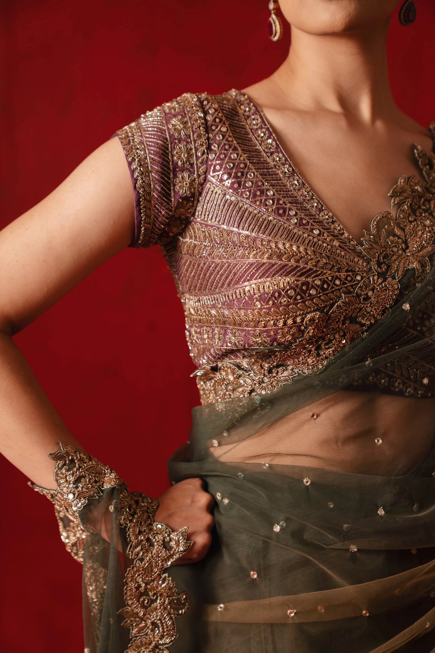 Shobhana Pre-draped Saree Set