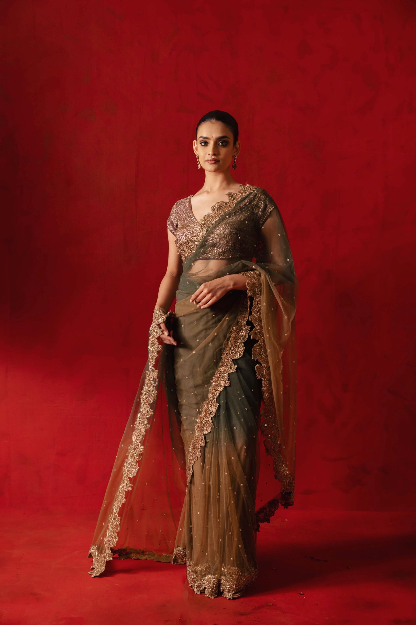 Shobhana Pre-draped Saree Set