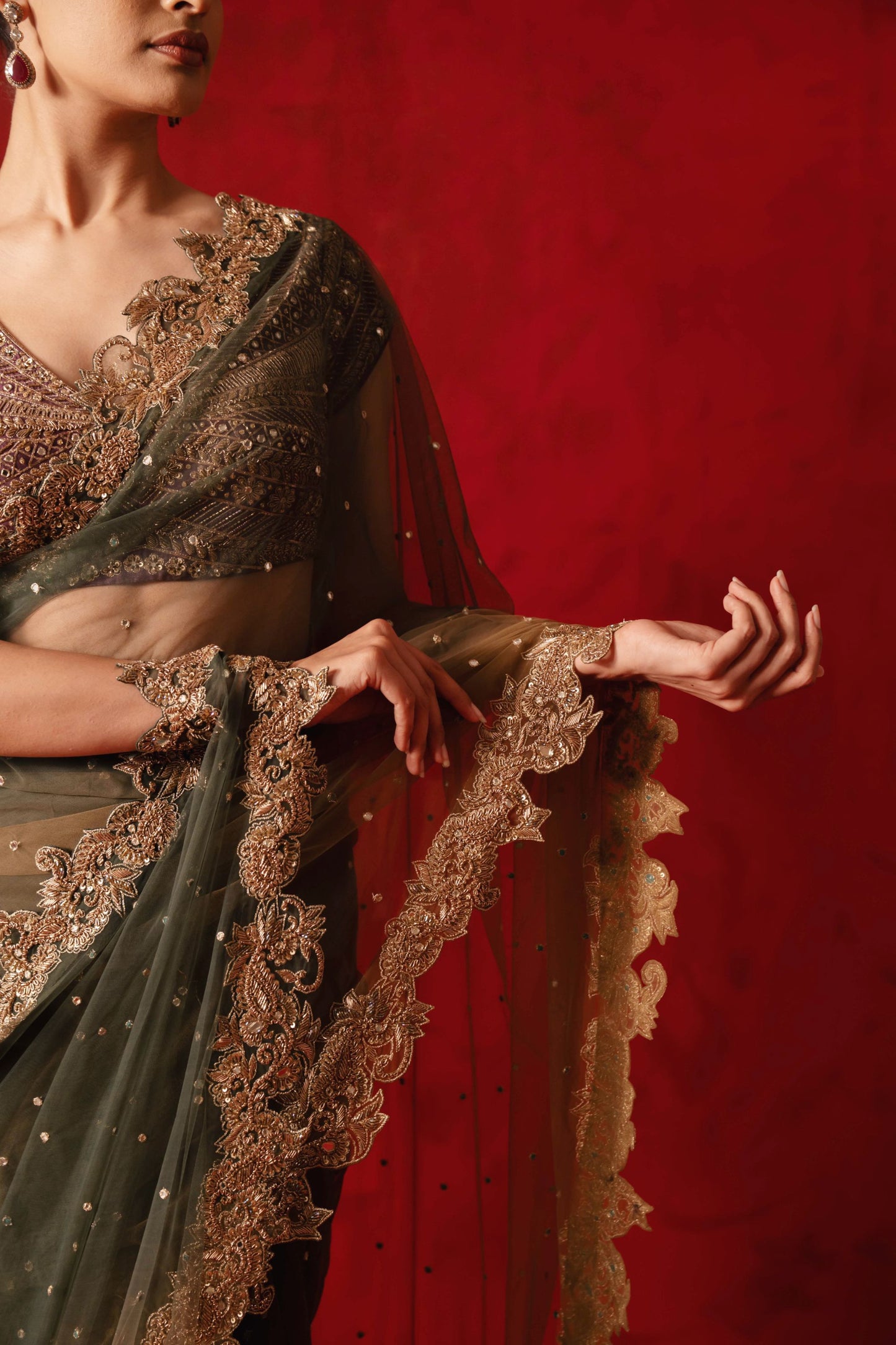 Shobhana Pre-draped Saree Set