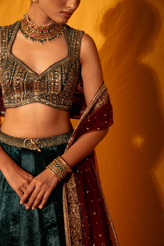 Vannam Lehenga Set