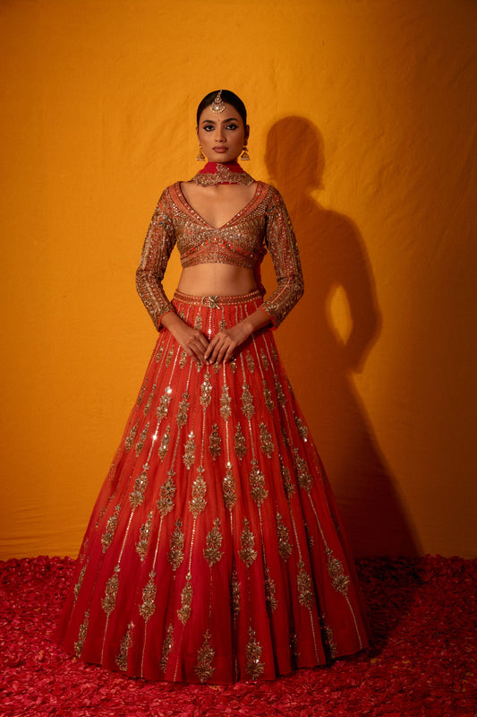 Kanakambari Lehenga Set