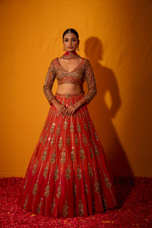 Kanakambari Lehenga Set