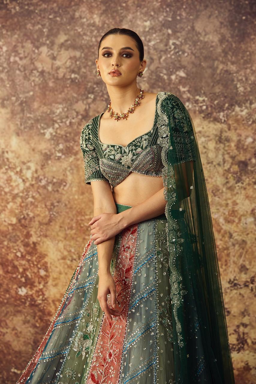 Opalescence multi panelled lehenga set