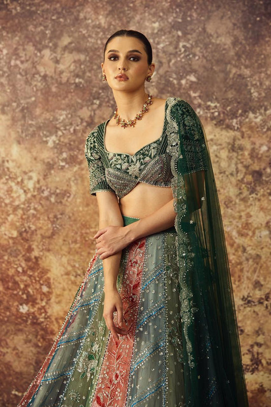 Opalescence multi panelled lehenga set
