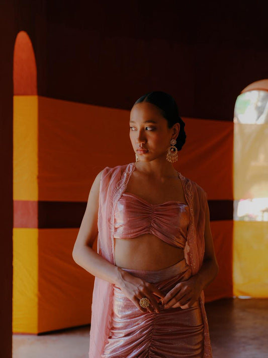 Iridescent Blush skirt set