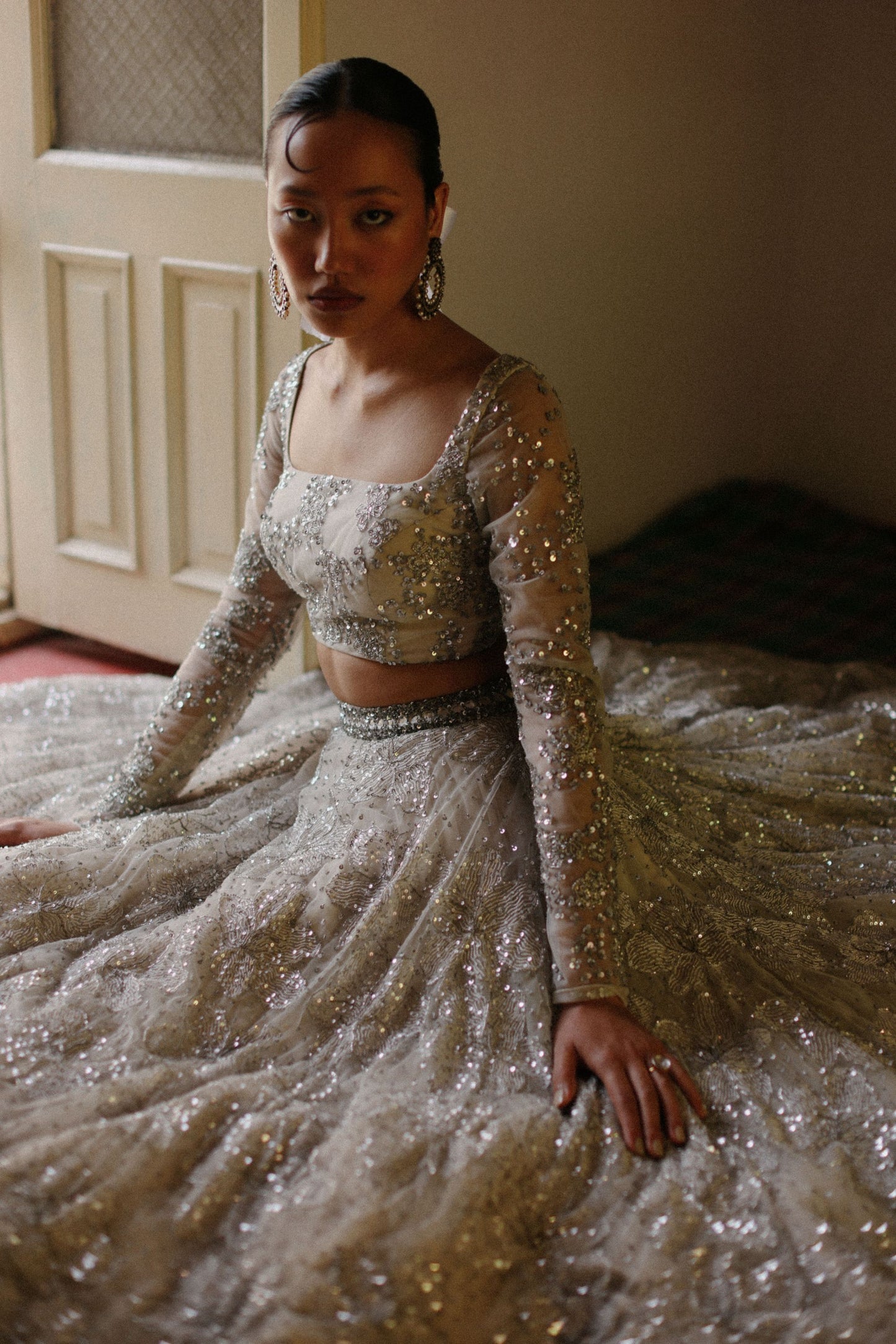 Lunar blossoms lehenga