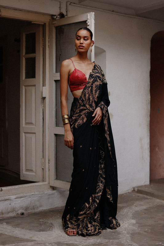 Gilded Noir saree set