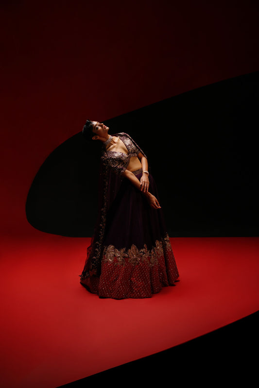 Floral Lattice lehenga set
