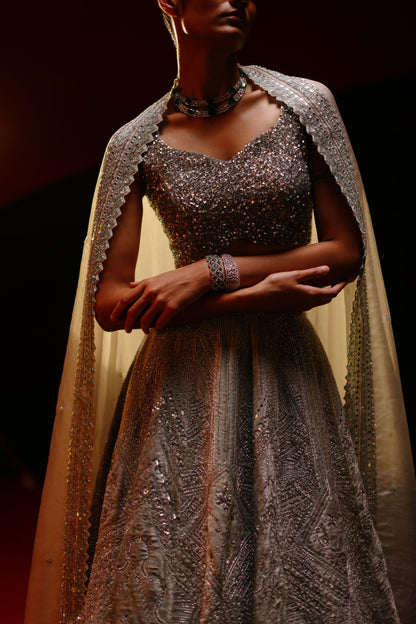 Gleaming Azure lehenga set